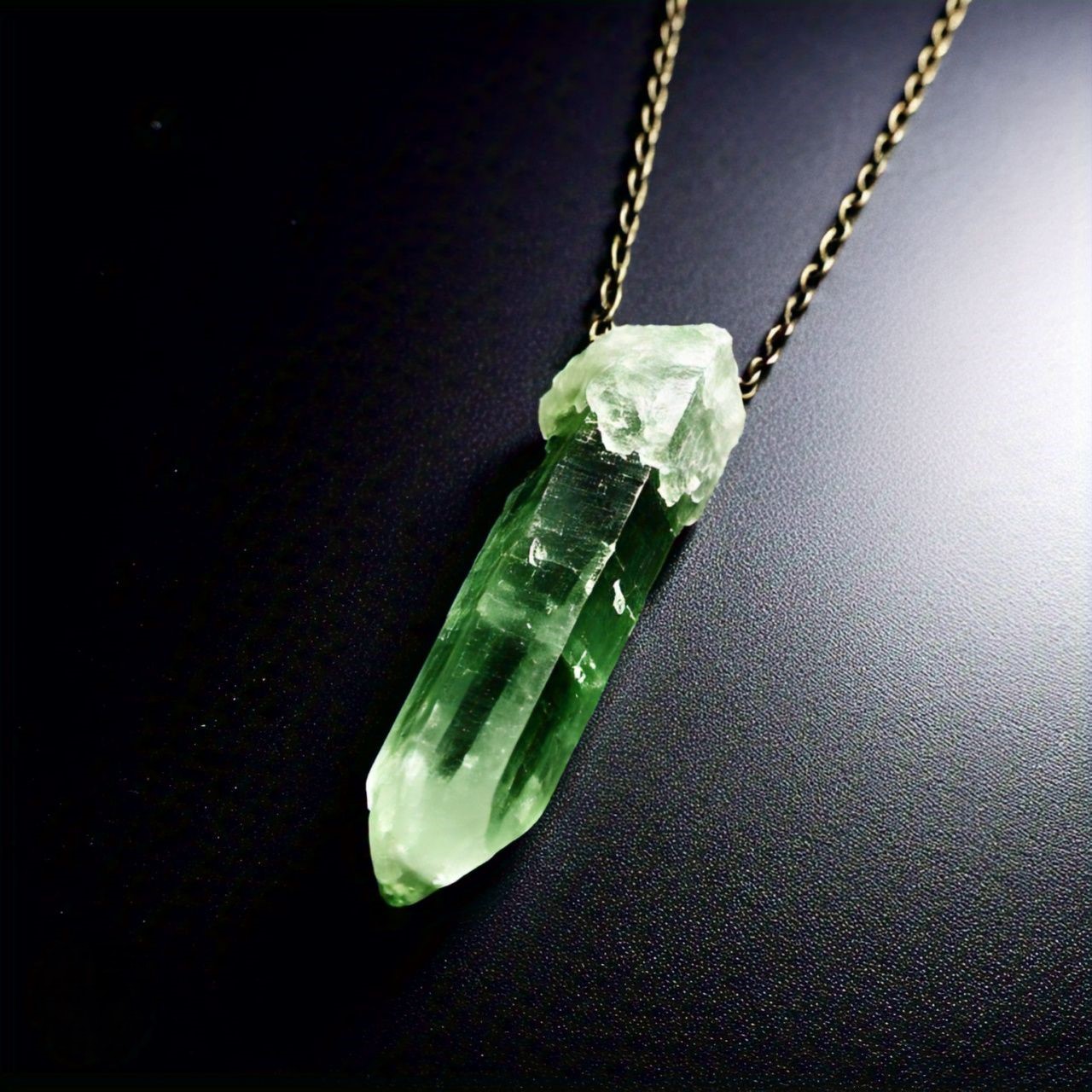 Green quartz crystal