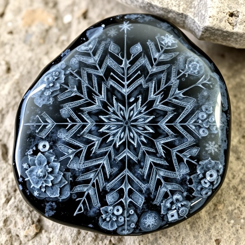 snowflake obsidian crystal