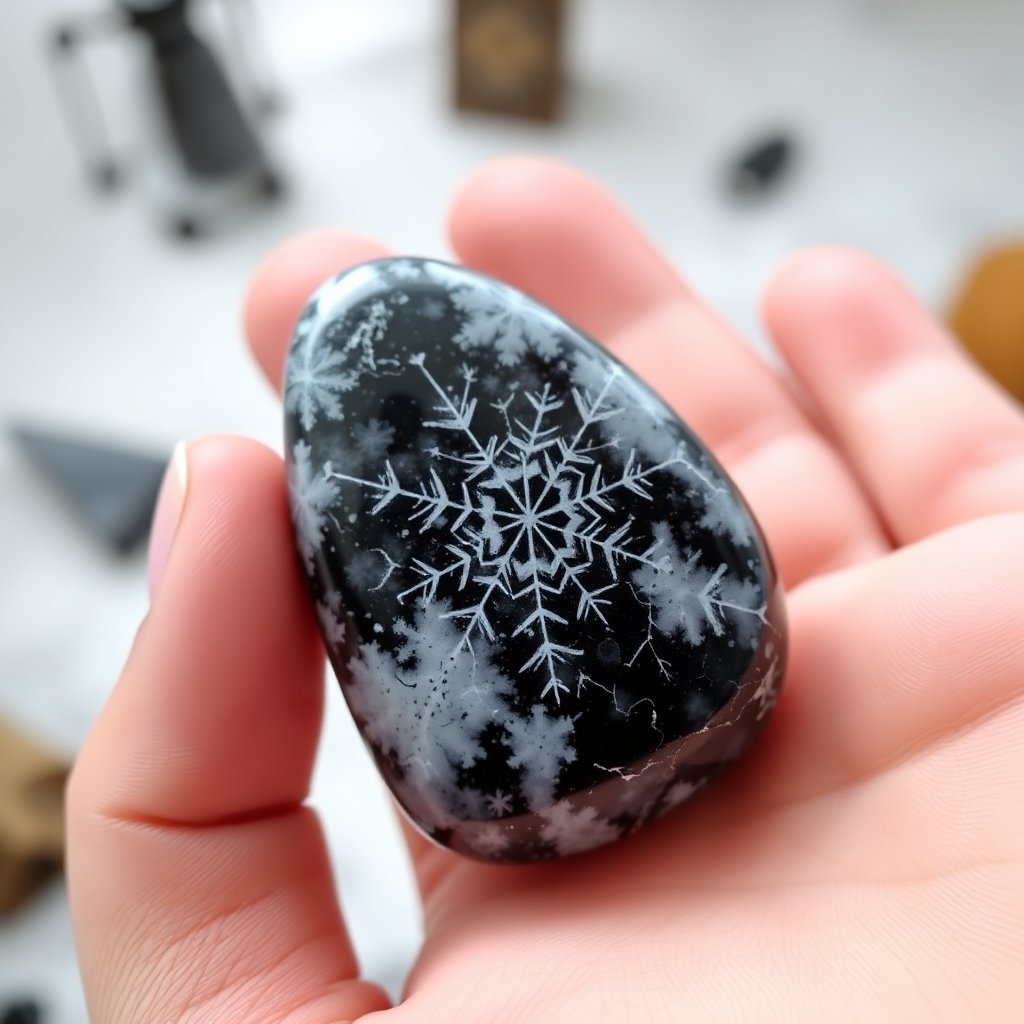 snowflake obsidian crystal
