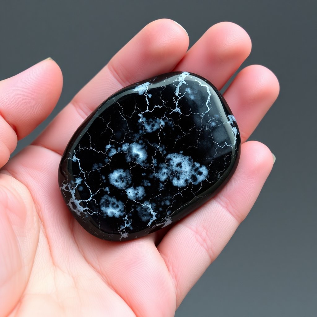 snowflake obsidian crystal