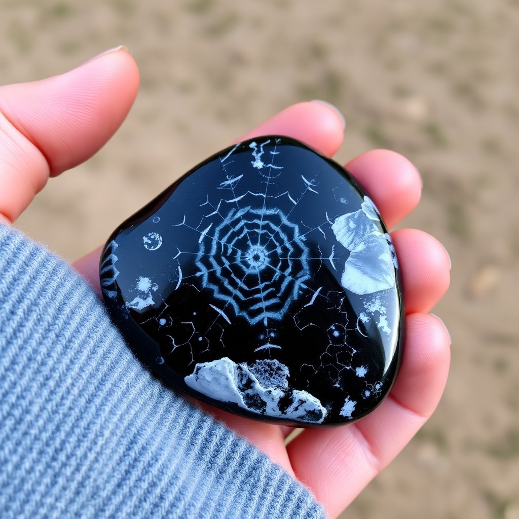 snowflake obsidian crystal